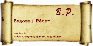 Bagossy Péter névjegykártya